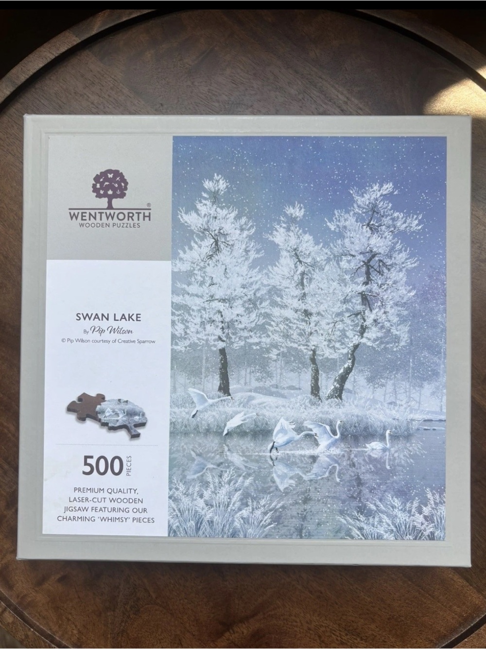 WENTWORTH WOODEN JIGSAW PUZZLE 500 PIECES SWAN LAKE complete